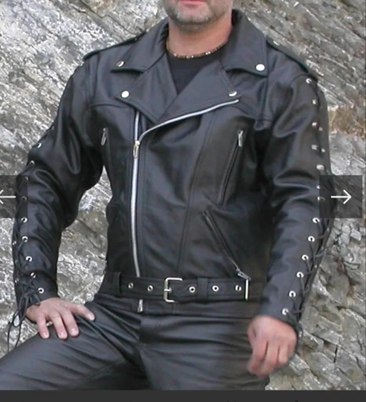 Kožená bunda na chopper F-J